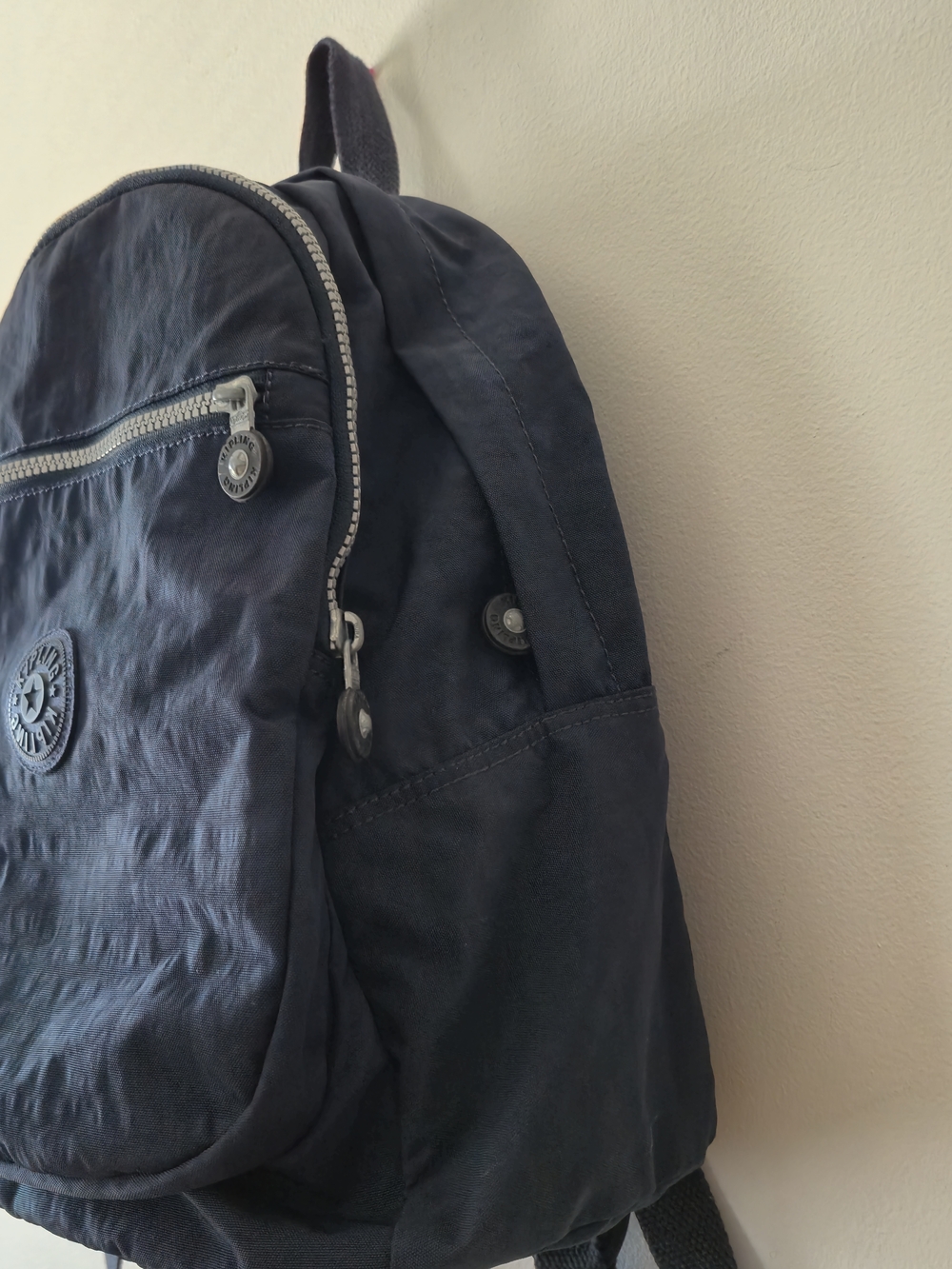 Kipling Navy Blue Nylon Small Backpack City Travel Bag - Picture 2 of 12
